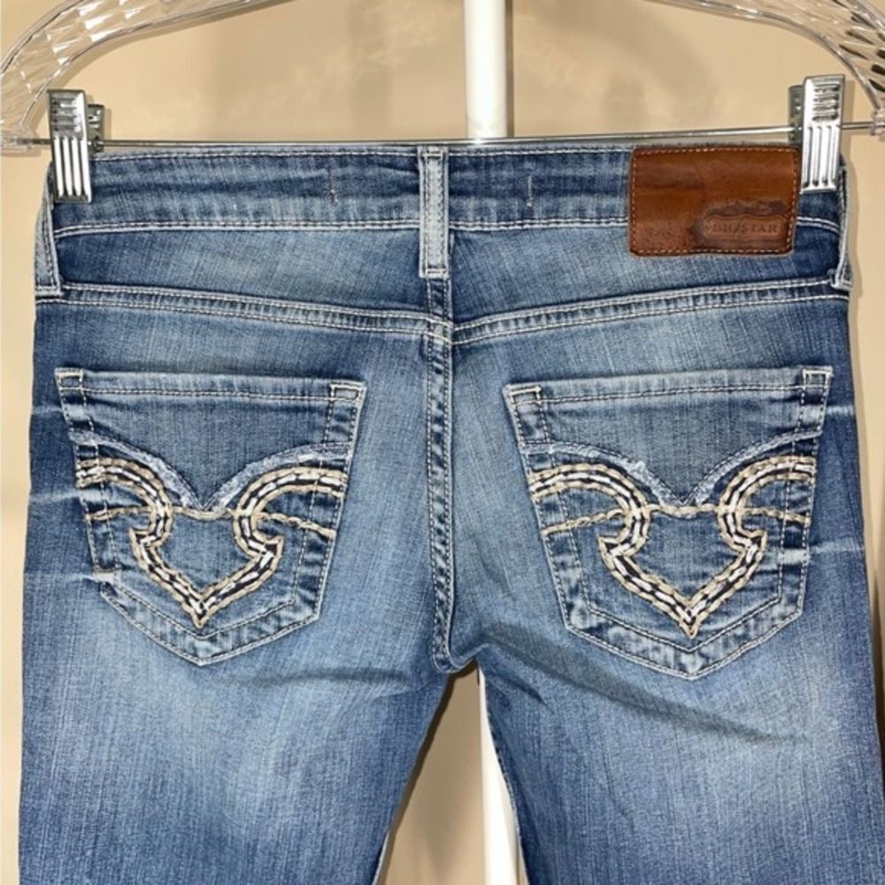 Y2K Ultra Low Rise Sweet Boot Big Star Jeans W/26R Blue 3033 LN - Picture 5 of 13